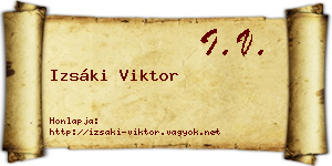 Izsáki Viktor névjegykártya